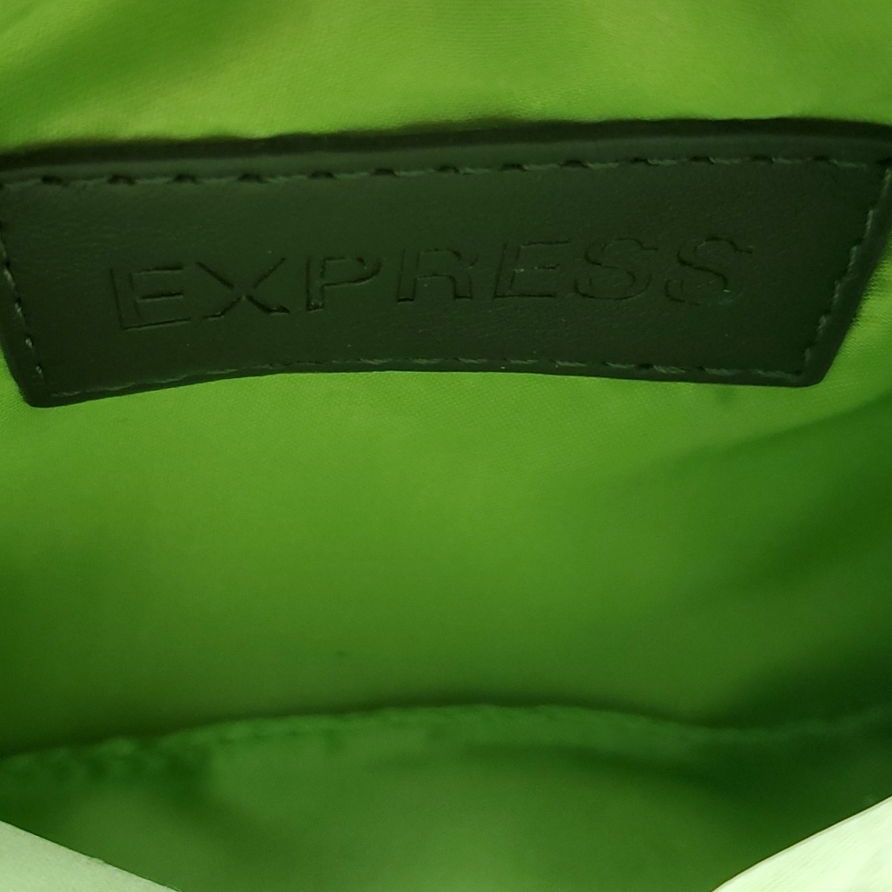 Express Lime Green/Grey Snake Pattern Wristlet - image 3